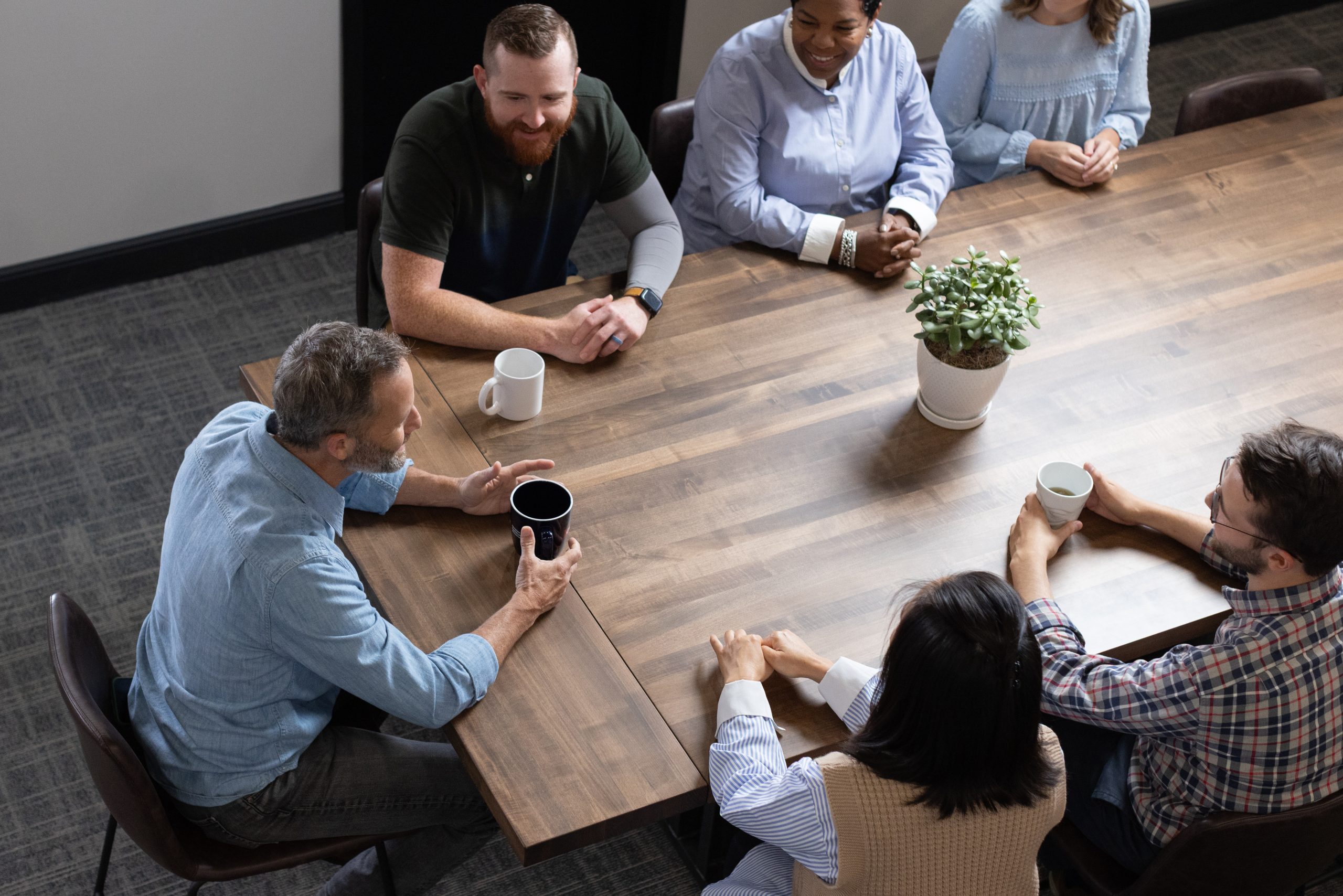 CHM employees meeting with member Kirk Cameron